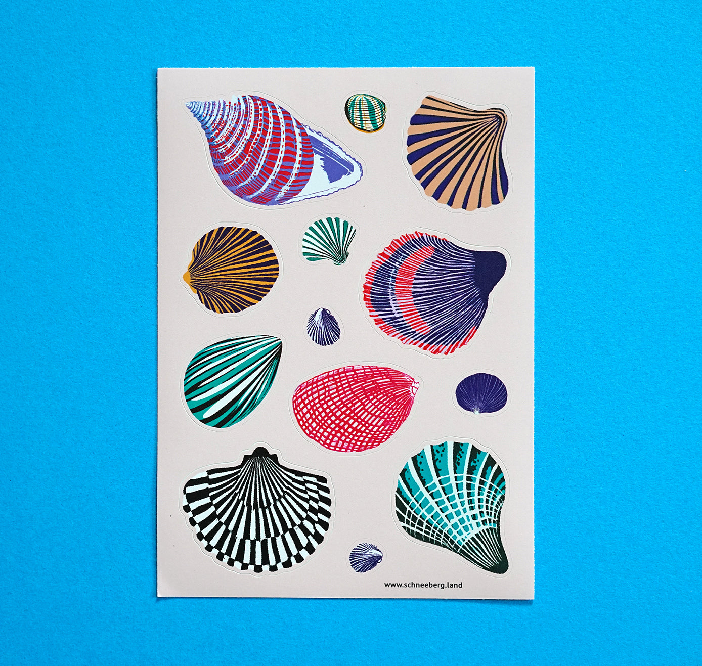 Anna-Lisa Schneeberger - Stickerbogen "Muscheln" (5 Stück)