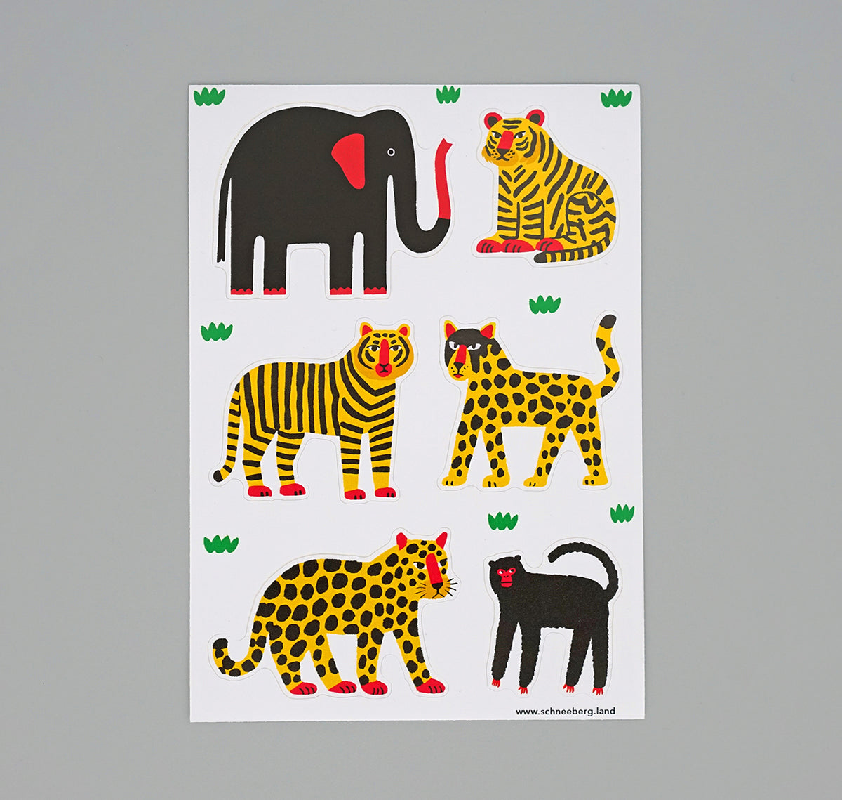 Anna-Lisa Schneeberger - Stickerbogen „Tiere“ (5 Stück)