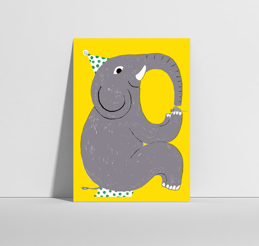 Anna-Lisa Schneeberger - Postkarte "Elefant mit Maus" (5 Stück)