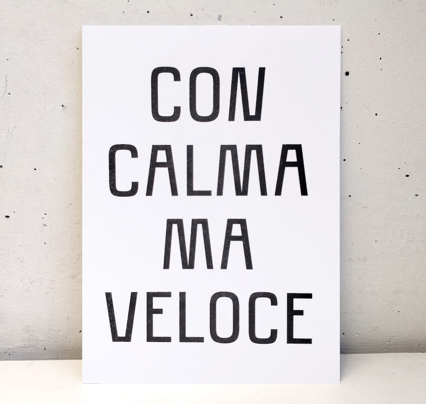 Studio Bitzi - Karte "Con calma ma veloce" (5 Stück)