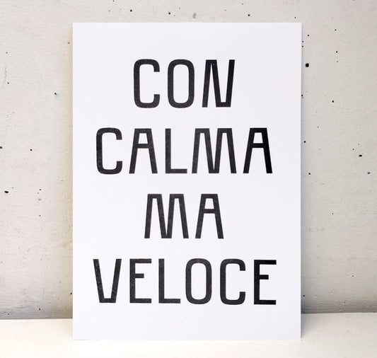 Studio Bitzi - Karte "Con calma ma veloce" (5 Stück)