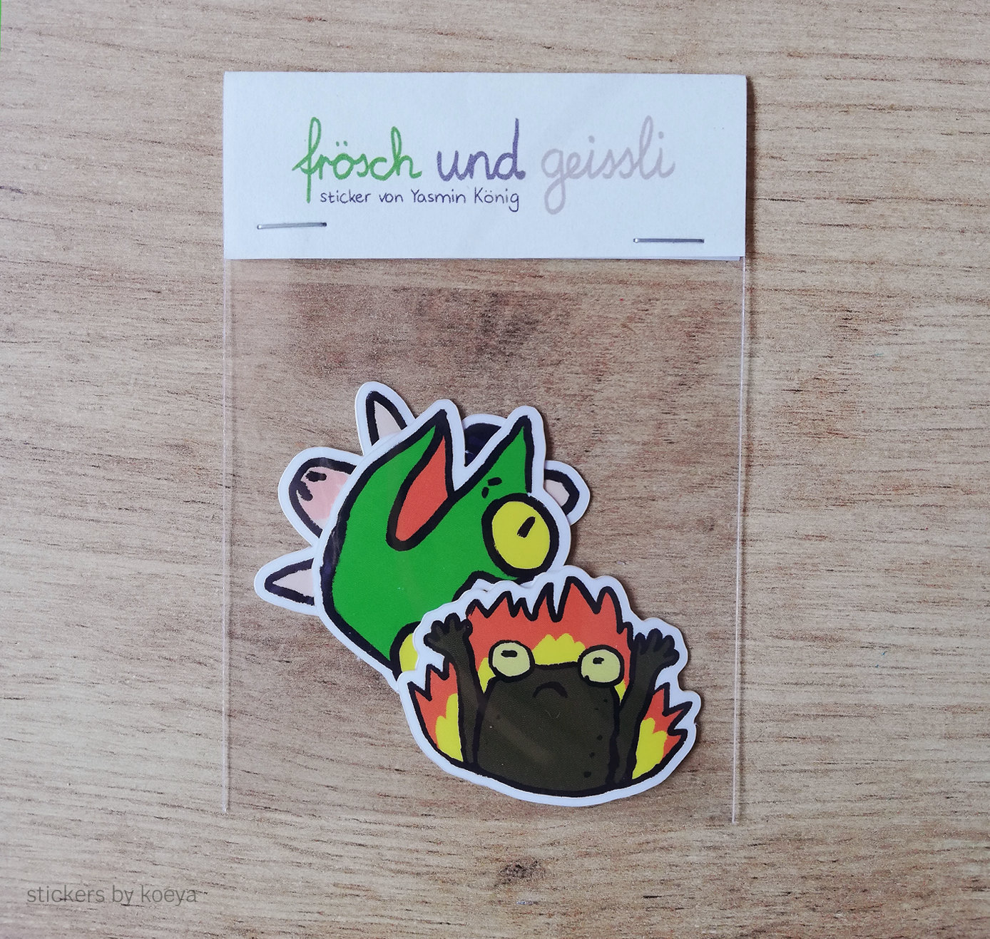 Yasmin König - Vinyl Sticker Set  "Frösch und Geissli" (5 Stück)