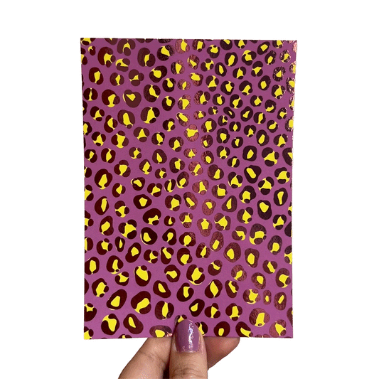 Jolanda Epprecht - Postkarte "Leo Muster Pink" (5 Stück)