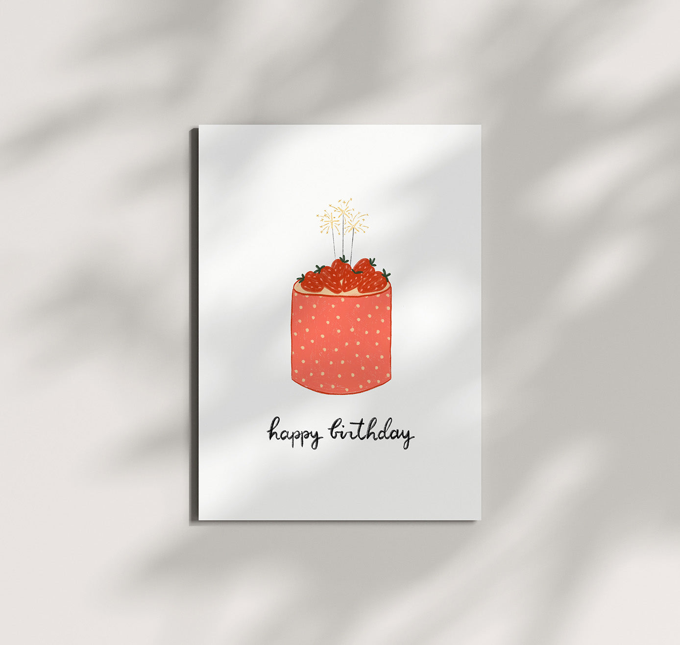 Pomba - Postkarte "birthday cake strawberry" (10 Stück)