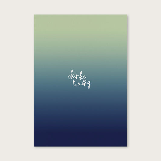 atelier gianna - Postkarte "danke tuusig" (5 Stück)