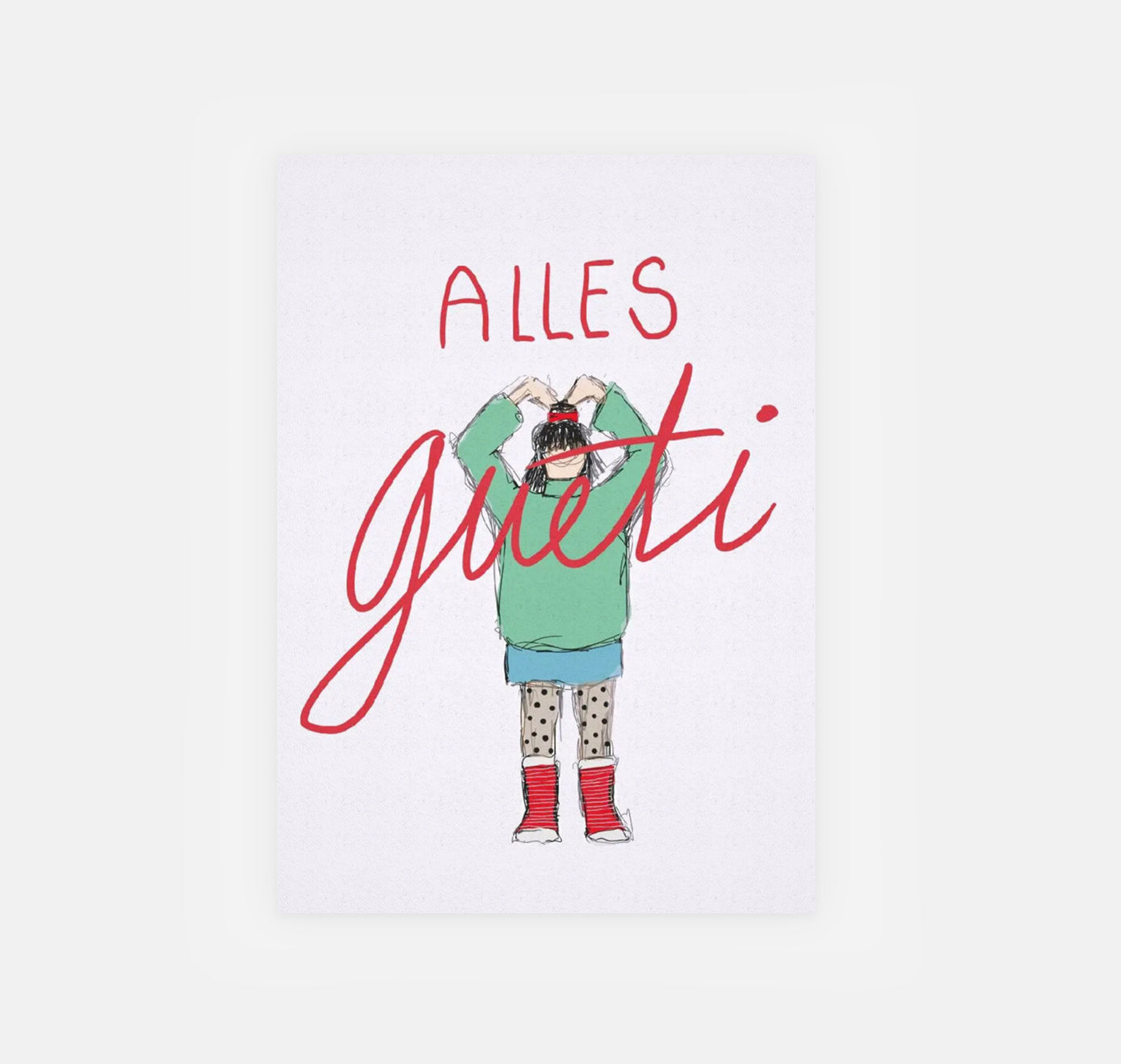 gsichtlos - Postkarte "Alles Gueti" (10 Stück)