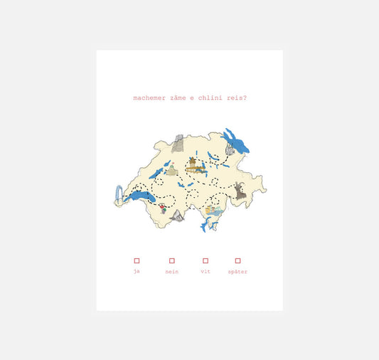 gsichtlos - Postkarte "chlini reis" (10 Stück)