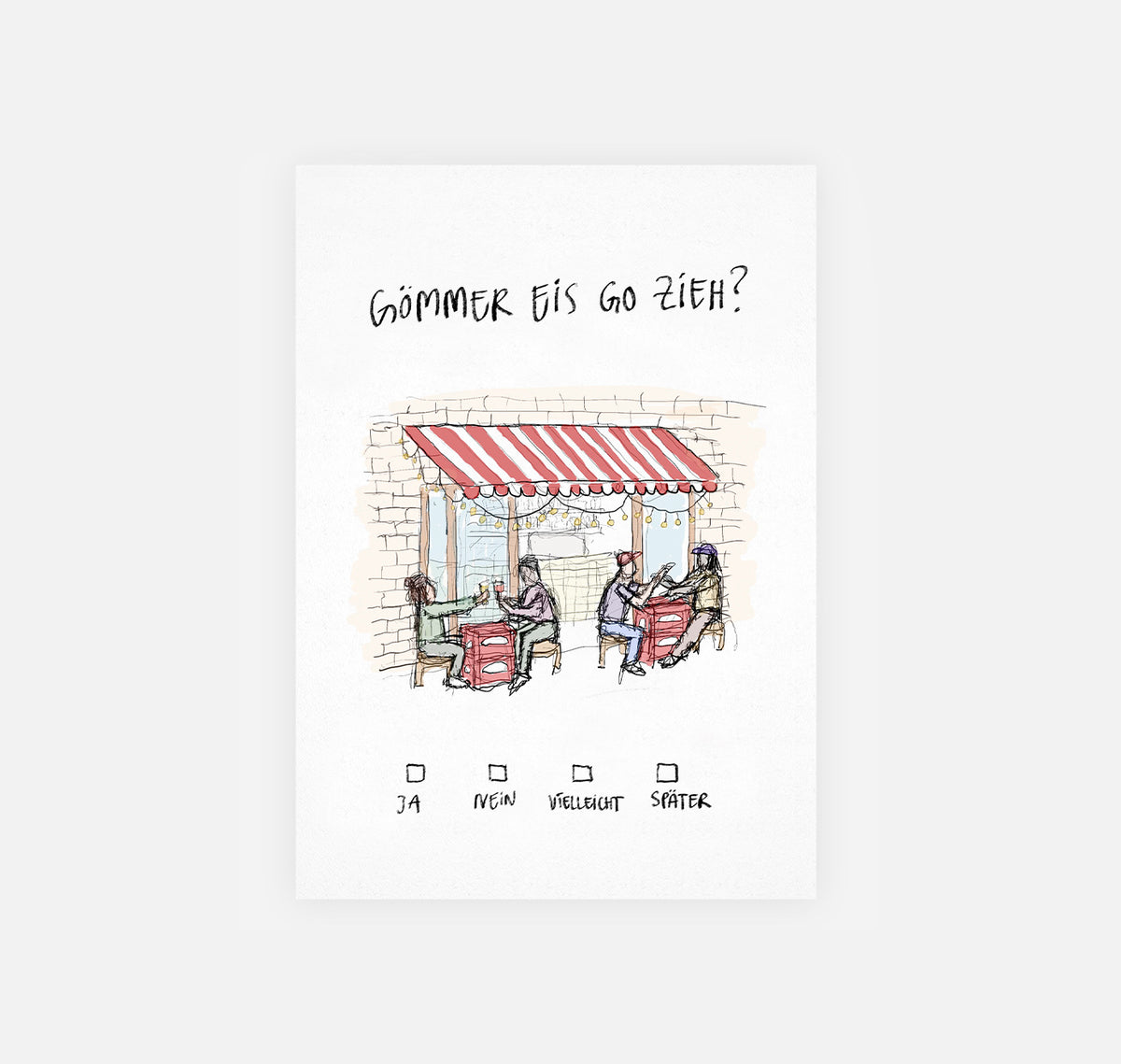 gsichtlos - Postkarte "Eis go zieh" (10 Stück)