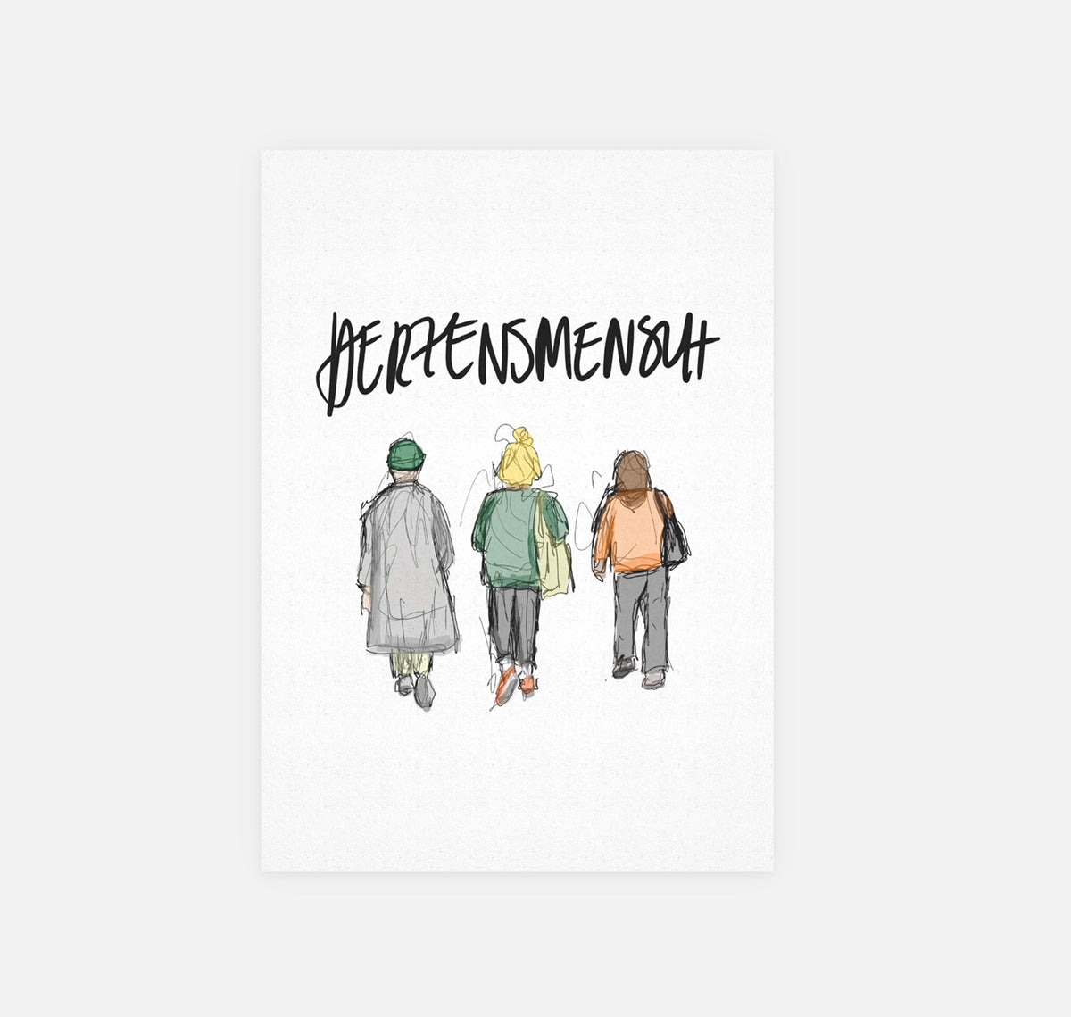 gsichtlos - Postkarte "Herzensmensch" (10 Stück)