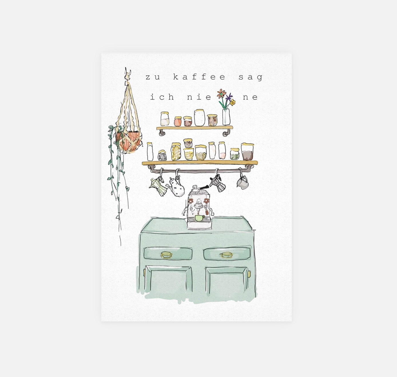 gsichtlos - Postkarte "Kafee" (10 Stück)