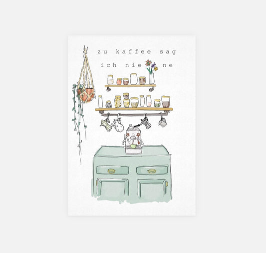 gsichtlos - Postkarte "Kafee" (10 Stück)
