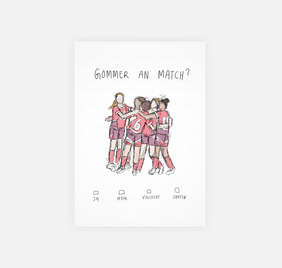 gsichtlos - Postkarte "Match" (10 Stück)