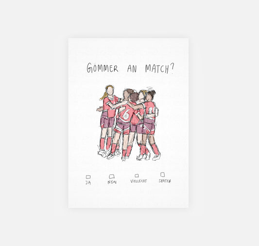 gsichtlos - Postkarte "Match" (10 Stück)