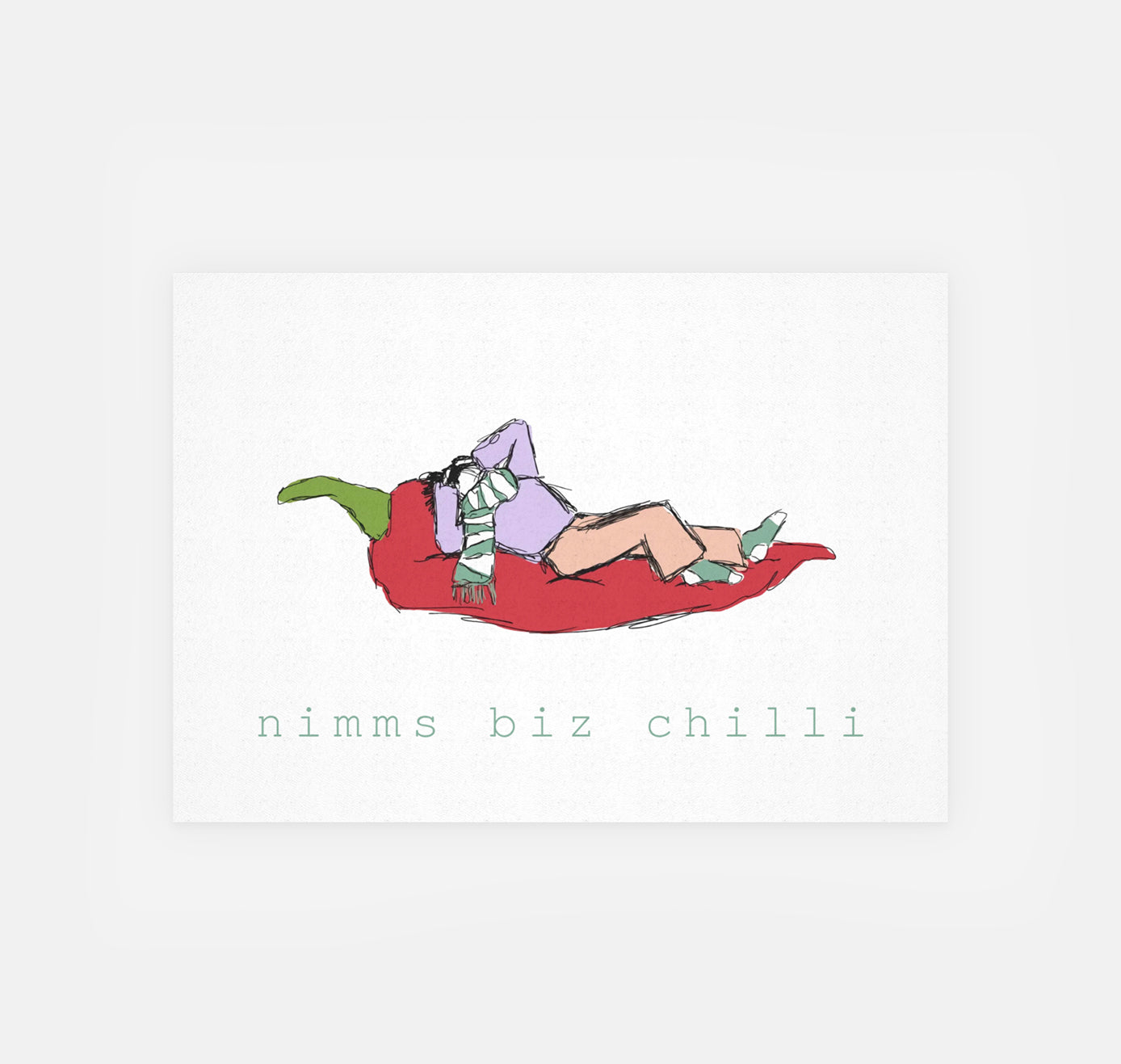 gsichtlos - Postkarte "nimms biz chilli" (10 Stück)