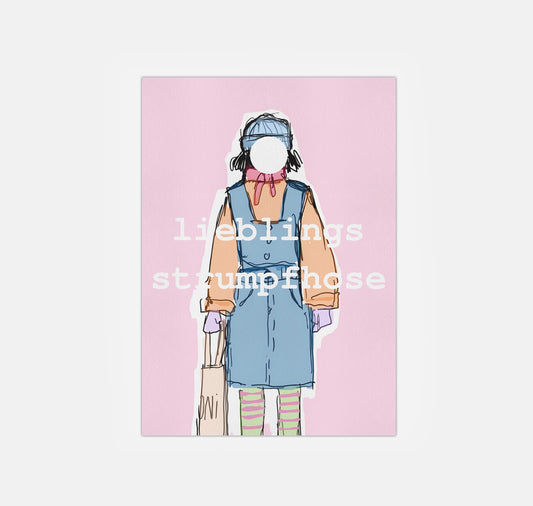 gsichtlos - Postkarte "Strumpfhose" (10 Stück)