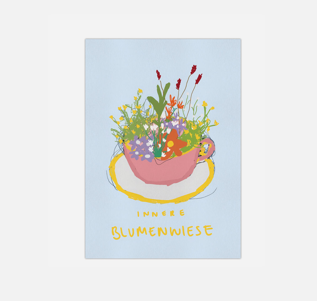 gsichtlos - Postkarte "Blumenwiese" (10 Stück)
