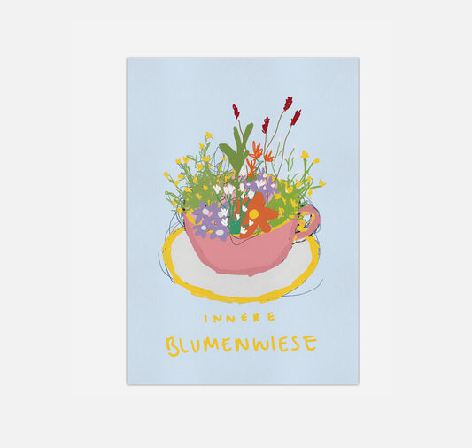 gsichtlos - Postkarte "Blumenwiese" (10 Stück)