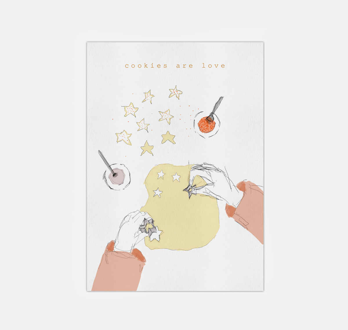 gsichtlos - Postkarte "cookies" (10 Stück)