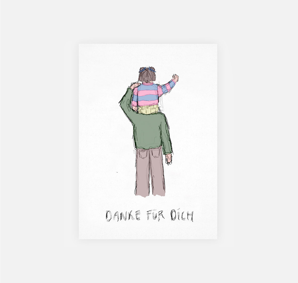 gsichtlos - Postkarte "danke für dich schulter" (10 Stück)