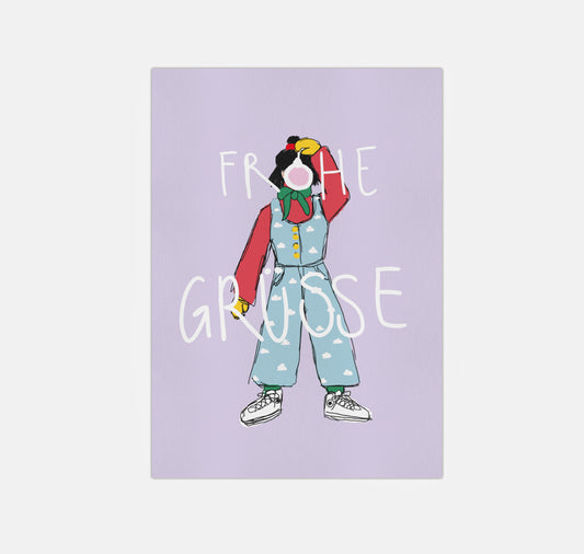 gsichtlos - Postkarte "Frohe Grüsse" (10 Stück)