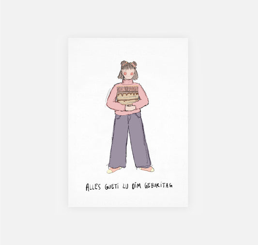 gsichtlos - Postkarte "Geburitag" (10 Stück)