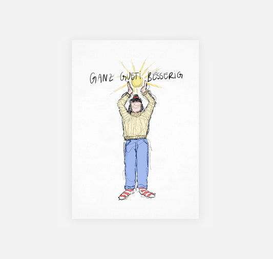 gsichtlos - Postkarte "gueti Besserig" (10 Stück)