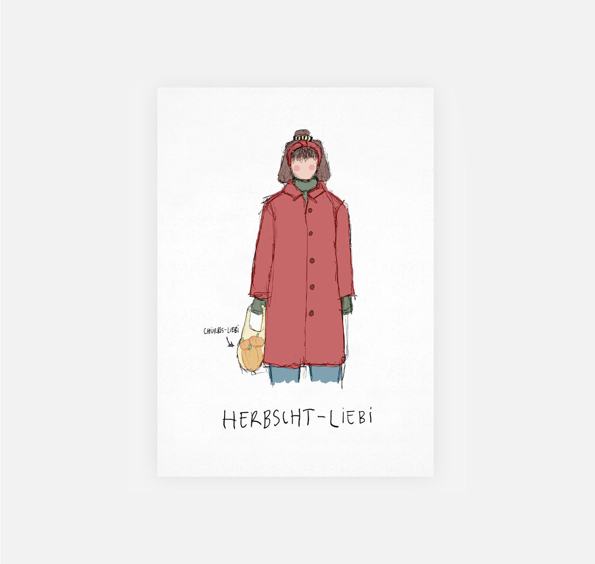 gsichtlos - Postkarte "Herbschtliebi" (10 Stück)