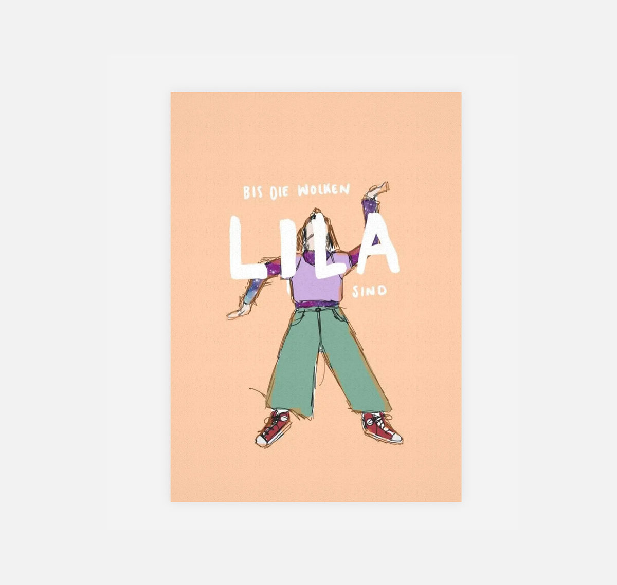 gsichtlos - Postkarte "Lila" (10 Stück)