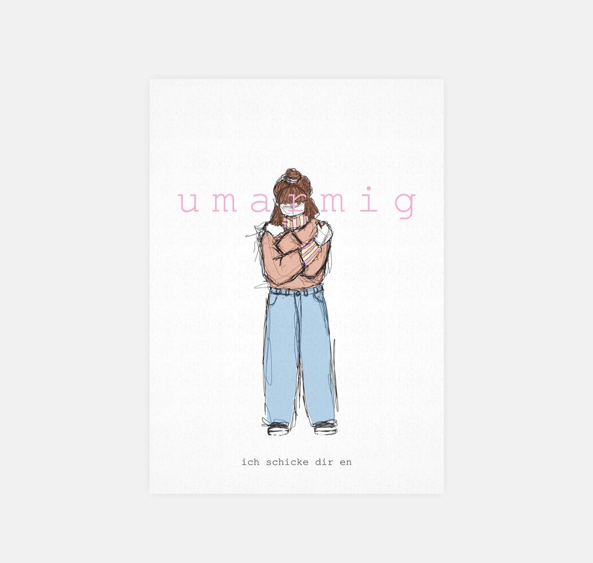gsichtlos - Postkarte "Umarmig" (10 Stück)