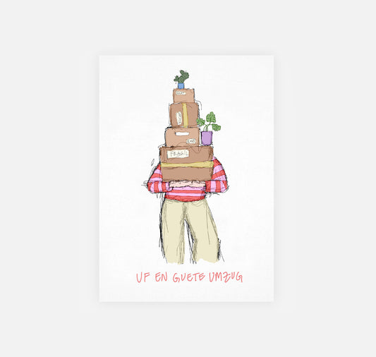 gsichtlos - Postkarte "Umzug" (10 Stück)