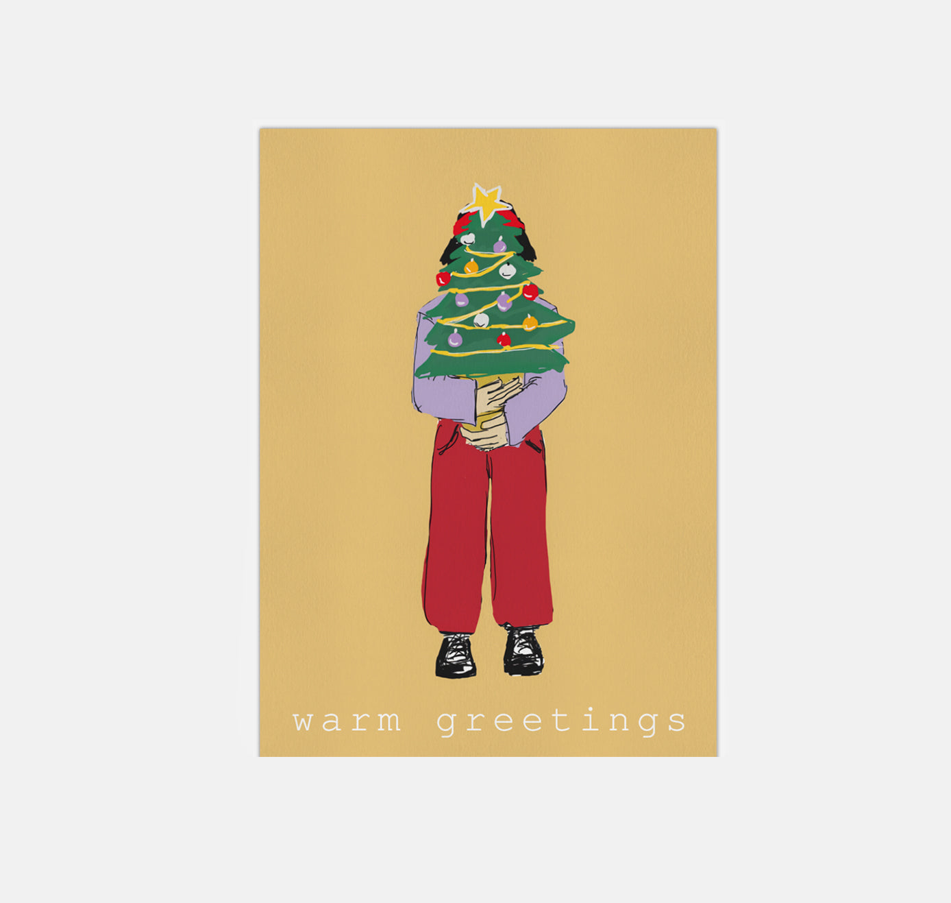gsichtlos - Postkarte "warm greetings 1" (10 Stück)