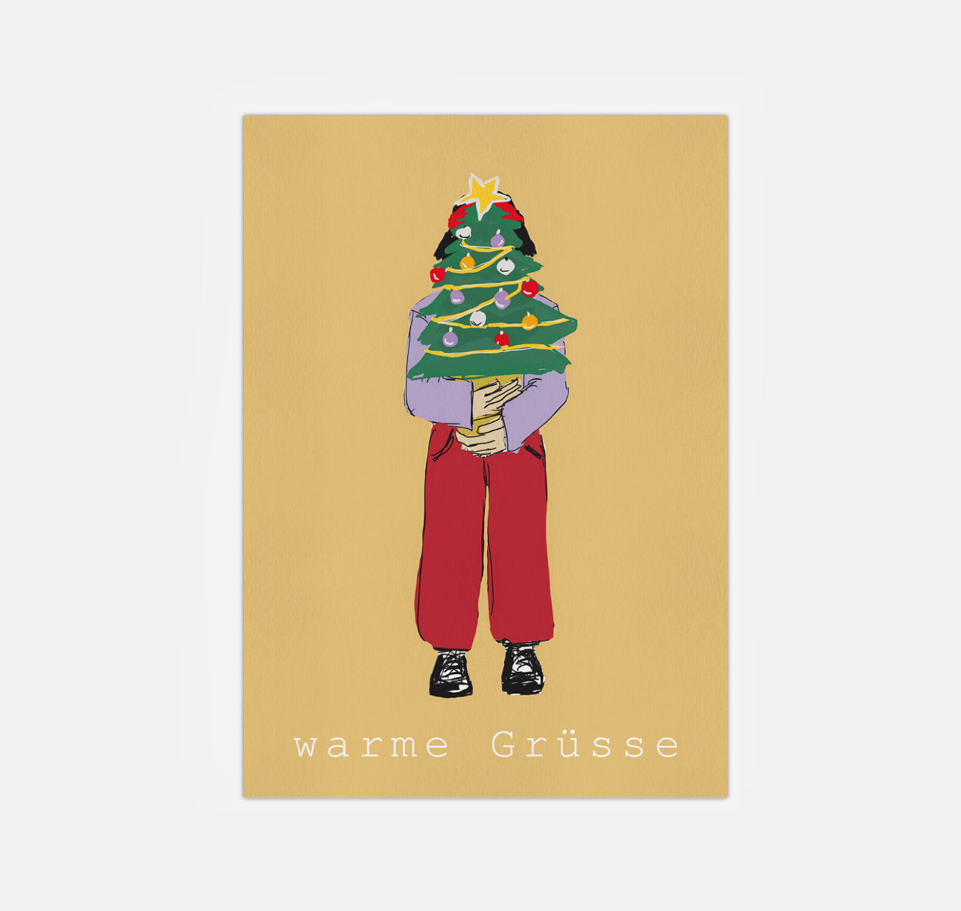 gsichtlos - Postkarte "Warme Grüsse 1" (10 Stück)