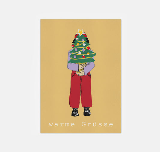 gsichtlos - Postkarte "Warme Grüsse 1" (10 Stück)