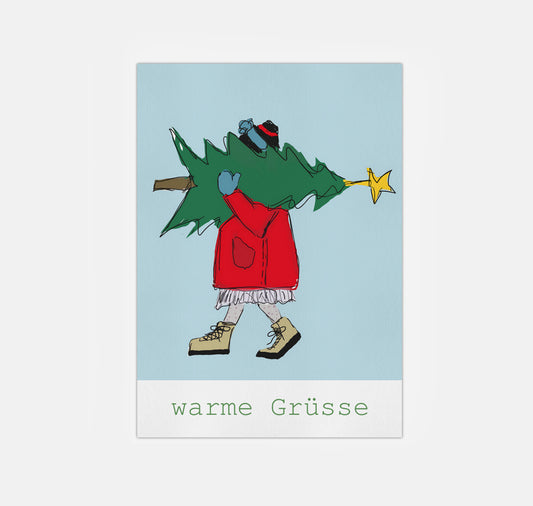 gsichtlos - Postkarte "Warme Grüsse 2" (10 Stück)