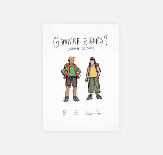 gsichtlos - Postkarte "z`Berg (Summer)" (10 Stück)