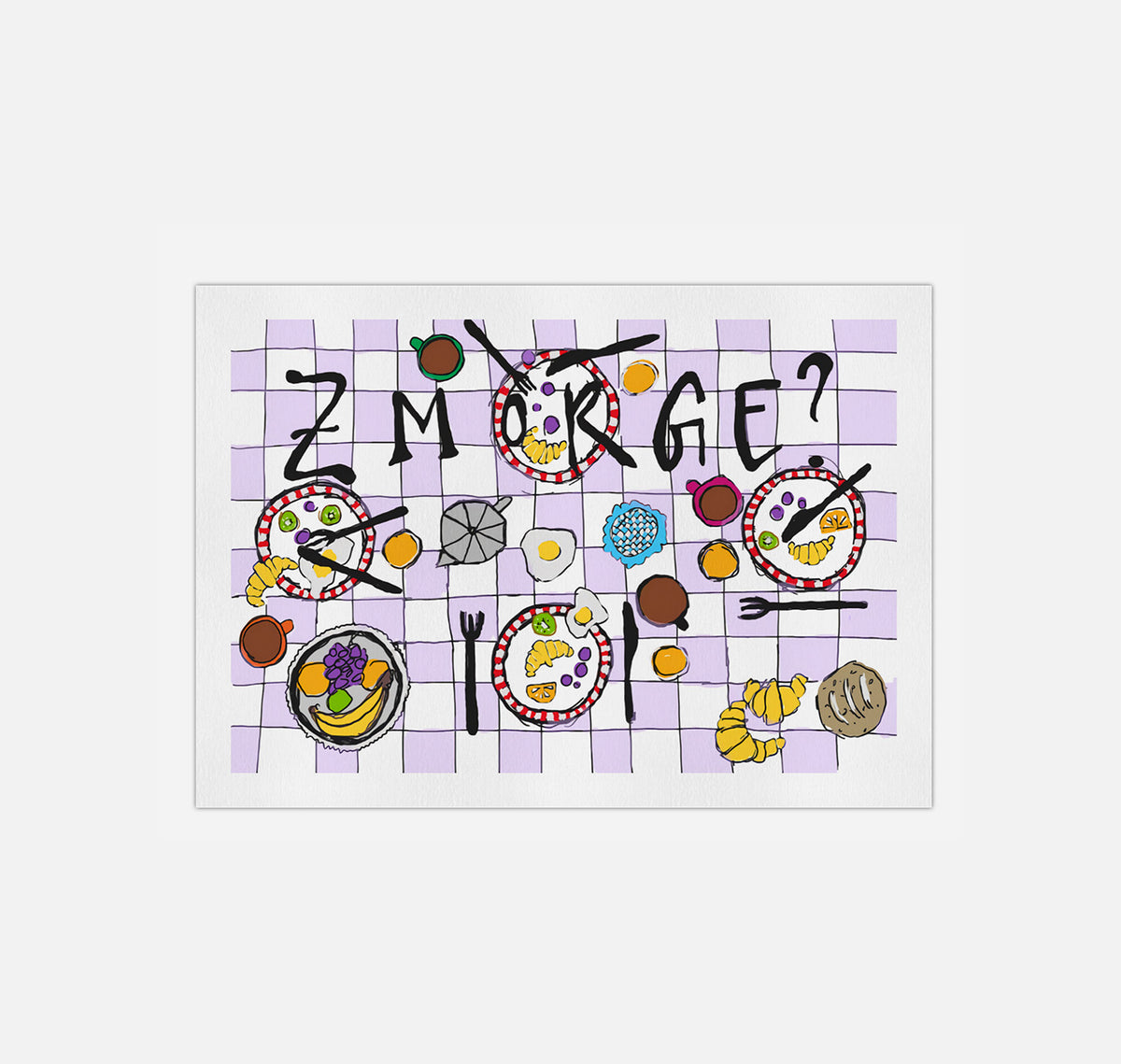 gsichtlos - Postkarte "zmorge" (10 Stück)