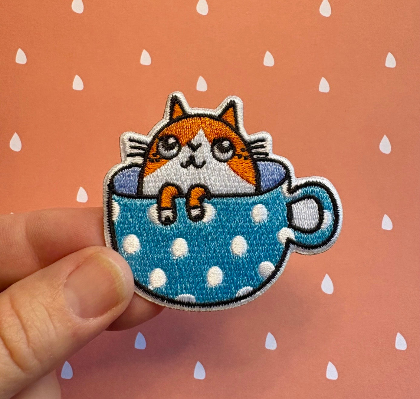 Taina - Patch "Cat in Cup" (5 Stück)