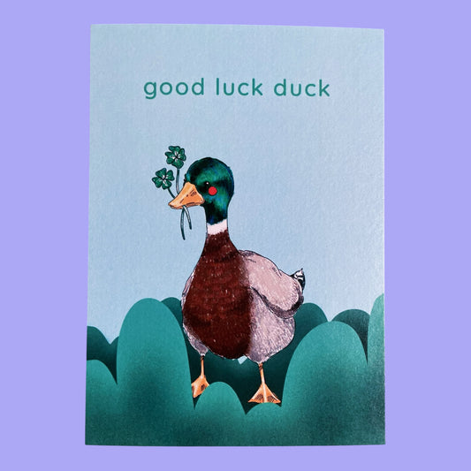 arion illustriert - Karte "Good Luck Duck 02" (5 Stück)