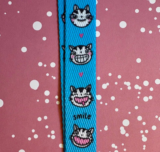Taina - Schlüsselband "Smile" (blue) (5 Stück)