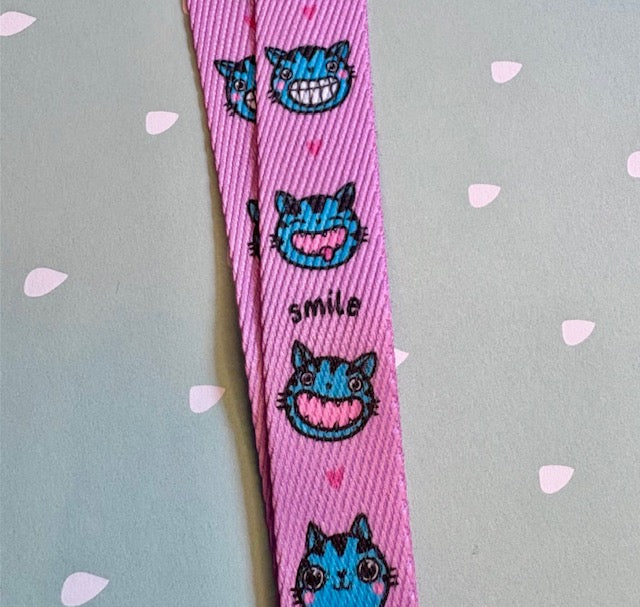 Taina - Schlüsselband "Smile" (pink) (5 Stück)