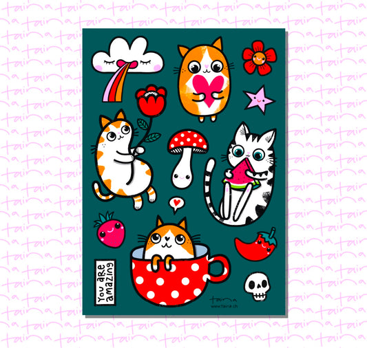 Taina - Stickerbogen "Aka" (5 Stück)
