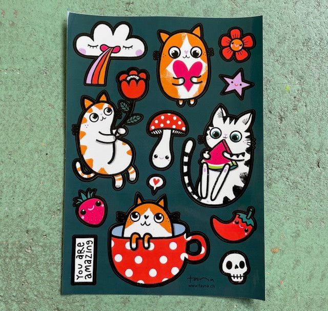 Taina - Stickerbogen "Aka" (5 Stück)