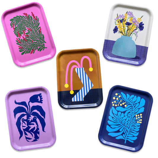 Jolanda Epprecht - Serviertablett "Blumenset" (5 Stück)