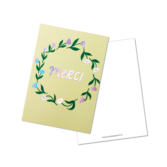 Jolanda Epprecht - Postkarte "Merci" (5 Stück)