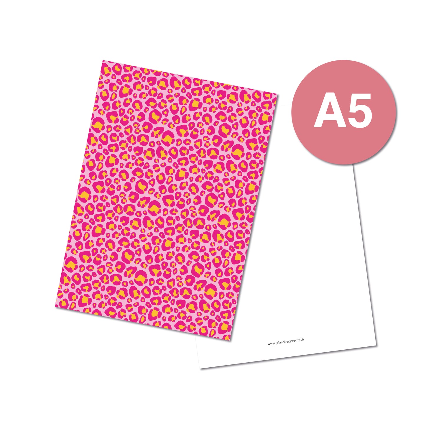 Jolanda Epprecht - Postkarte Extragross "Leo Pink" (5 Stück)