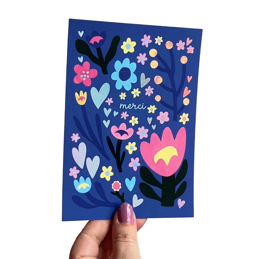 Jolanda Epprecht - Postkarte "Merci 3" (5 Stück)
