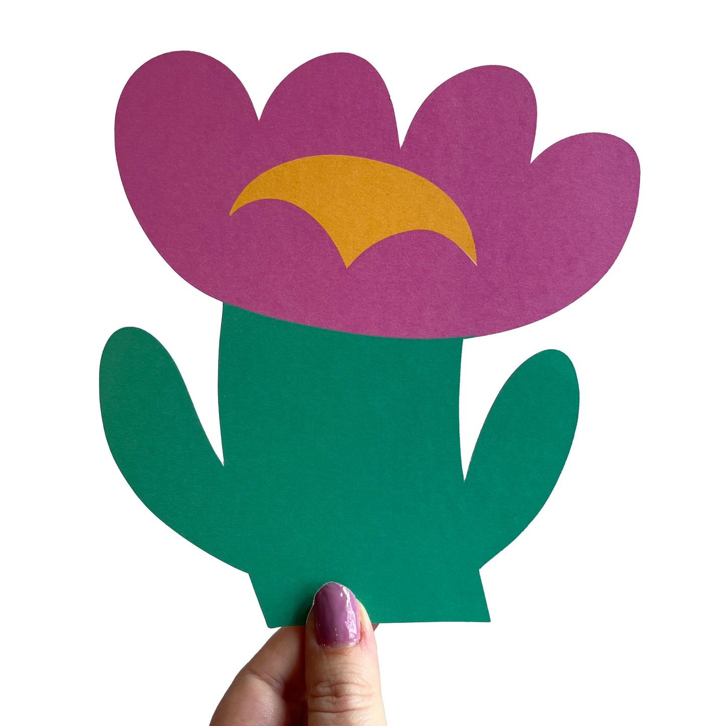 Jolanda Epprecht - Postkarte „Tulpe Pink“ mit Konturschnitt (5 Stück)