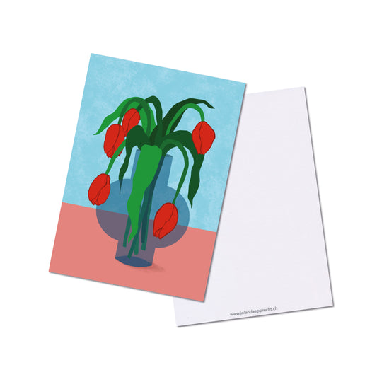 Jolanda Epprecht - Postkarte "Tulpenstrauss" (5 Stück)