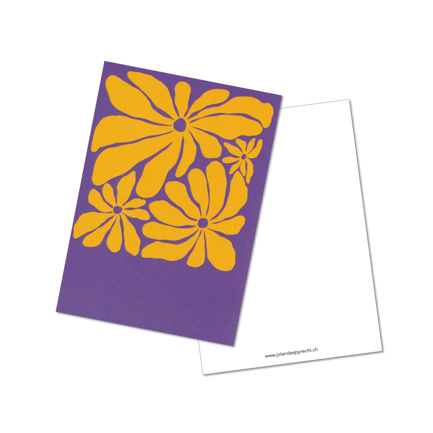 Jolanda Epprecht - Postkarte "Retro Gelb" (5 Stück)