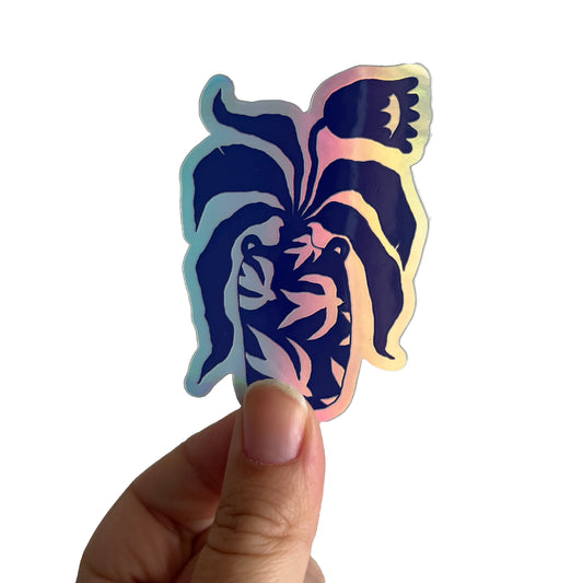 Jolanda Epprecht - Holografischer Sticker "Vogelvase" (5 Stück)